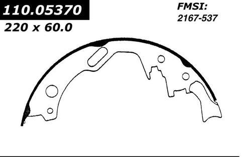 Centric 111.05370 brake pad or shoe, rear-new brake shoe-preferred