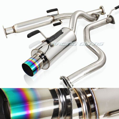 1996-2000 honda civic hatchback jdm n1 style burnt 4&#034; tip catback exhaust system