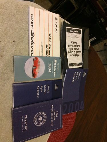 2004 toyota solara oem owner&#039;s manual set with / case