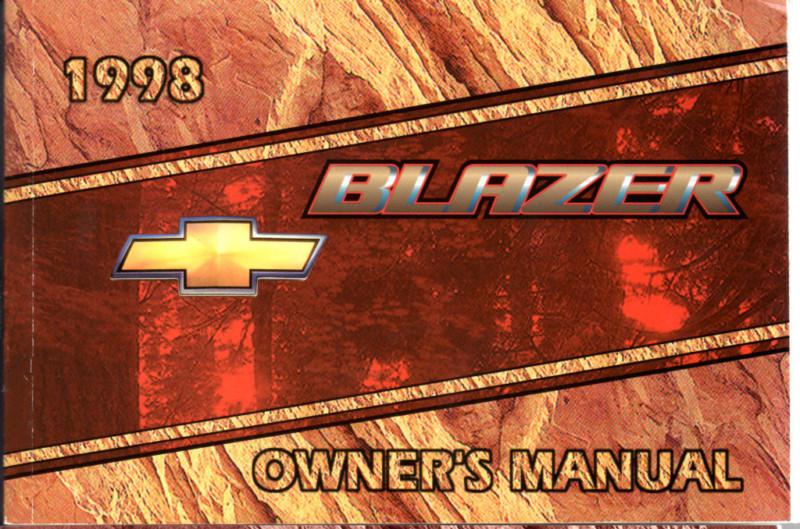 1998 chevrolet blazer owner guide warranty book  manual folio nos free shipping