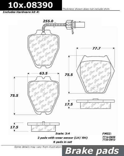 Centric 104.08390 brake pad or shoe, front