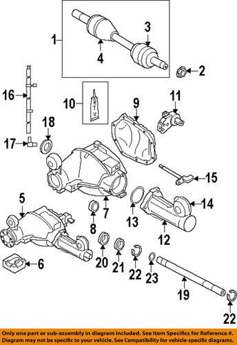 Jeep oem 52089516ab front axle & carrier-isolator