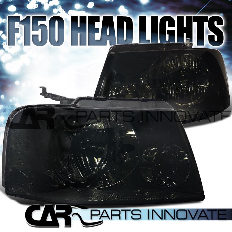 Ford 04-08 f150 lincoln 06-08 mark lt euro tinted lens headlights lamp smoke