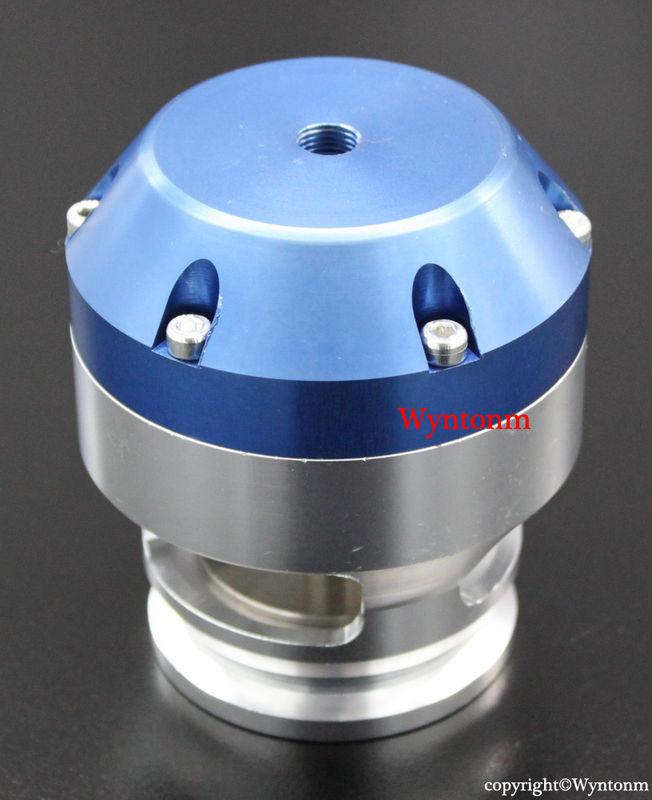 44mm bov blow off  bypass valve turbo + aluminum weld flange blue 