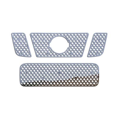 Nissan titan 08-12 stainless diamond mesh front metal grille trim cover insert