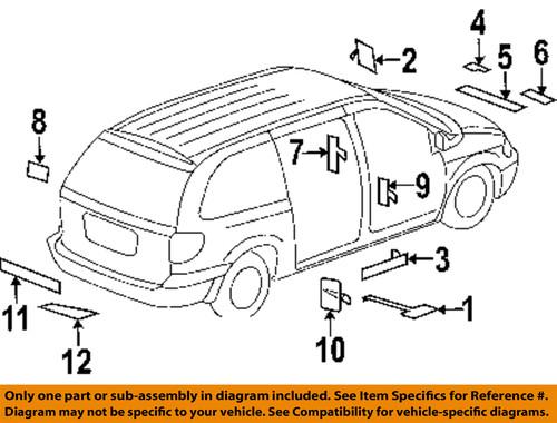 Chrysler oem 4809601ad labels-emission label