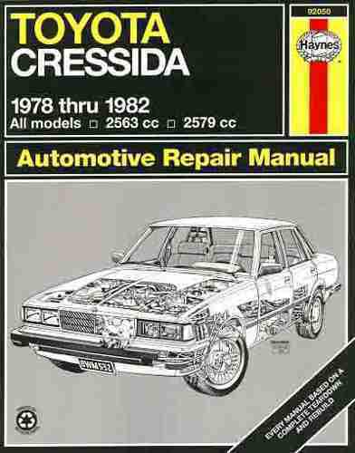 Toyota cressida & vans repair shop & service manual 1978 1979 1980 1981 1982