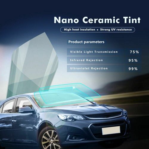 Car casement film film 152cmx50cm 1pc 75%vlt light blue nano ceramic film