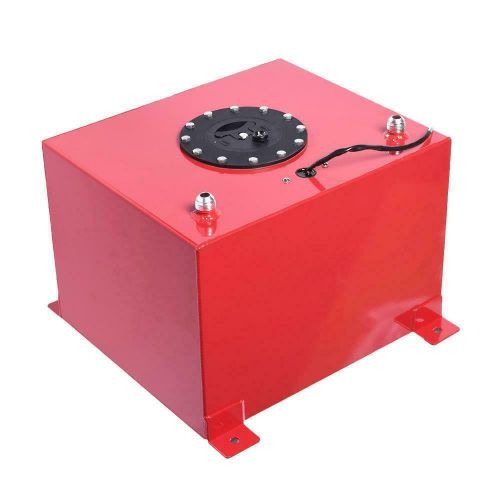 8 gallon polished aluminum racing drift fuel cell tank &amp;level sender