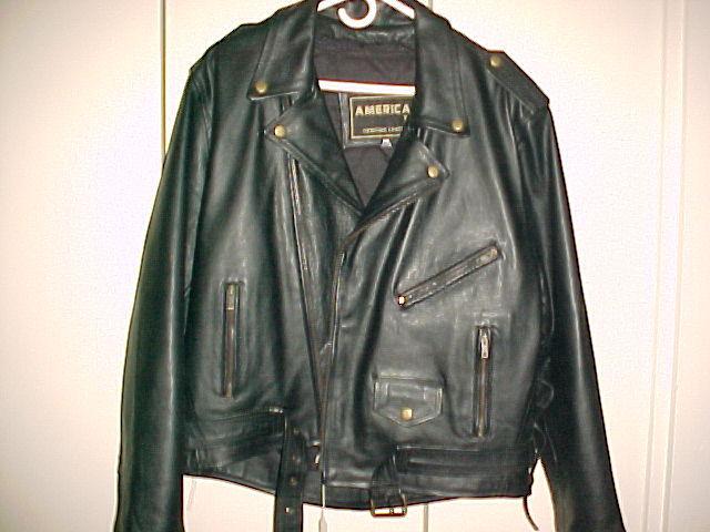 Motorcycle leather jacket size 46 (with sidelaces) hiway patrol style