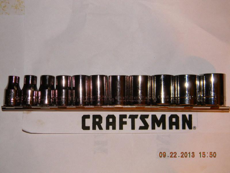 Craftsman 11pc 1/2" drive 12pt sockets set new usa made standard