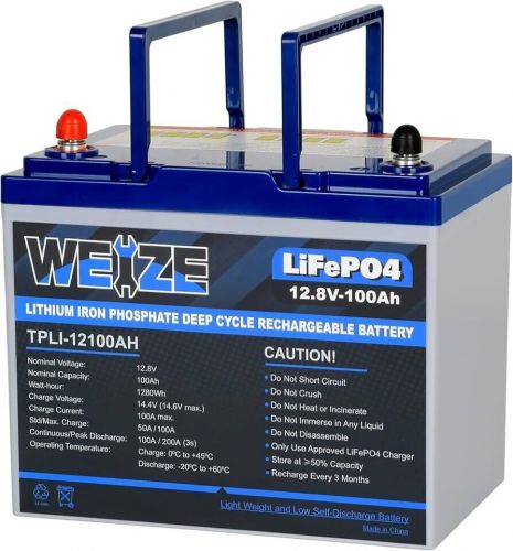 Weize 12v 100ah lithuim battery group 24