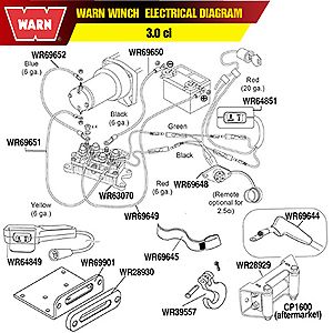 Warn    69652    warn cable 6 gauge   blue   96