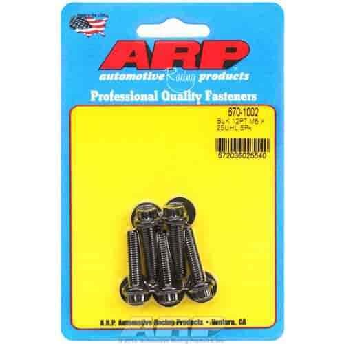 Arp 670-1002 black oxide m6 x 1.00 25mm uhl 12-point