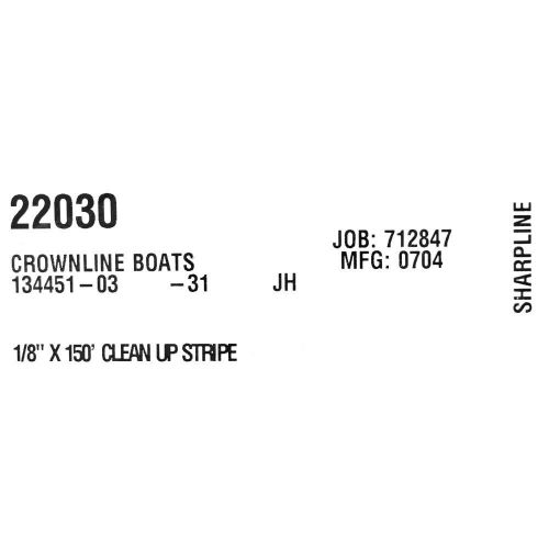 Crownline boat pinstripe decal 22030 | 1/8 inch red clear (150ft)