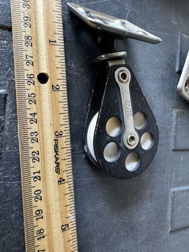 (2) harken cam cleats w/ ss bolts - schafer blocks 3/8 &amp; extras, see description