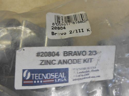 New tecnoseal mercury bravo ii &amp; iii 2 &amp; 3 zinc anode kit 20804