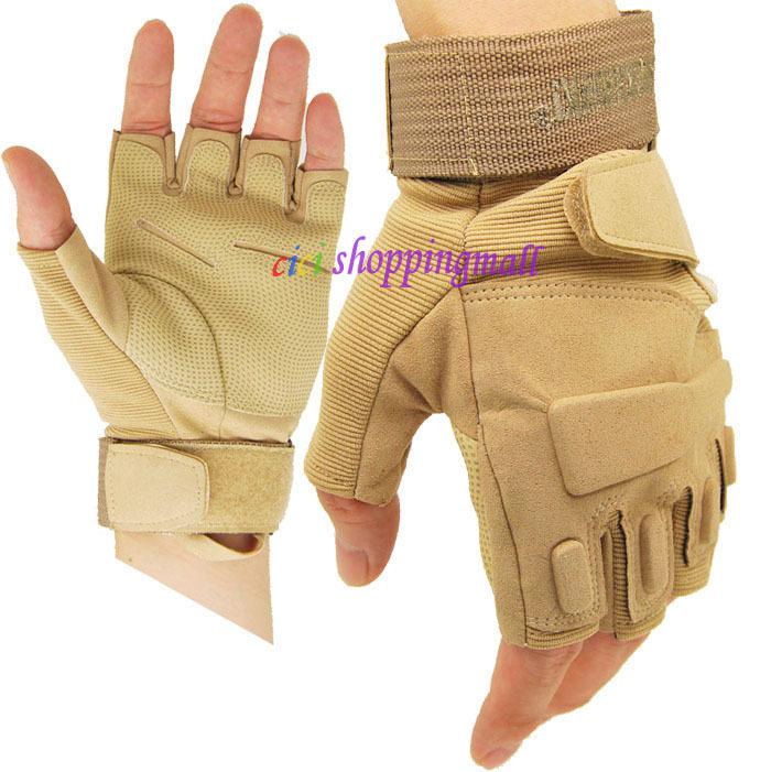 Outdoor sports black hawk military tactical hunting riding sand gloves size m