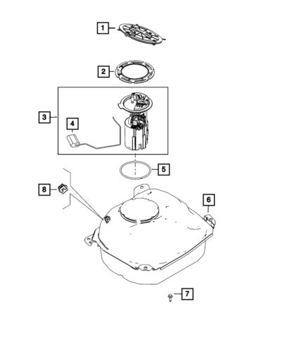 Genuine mopar fuel tank 68638453aa