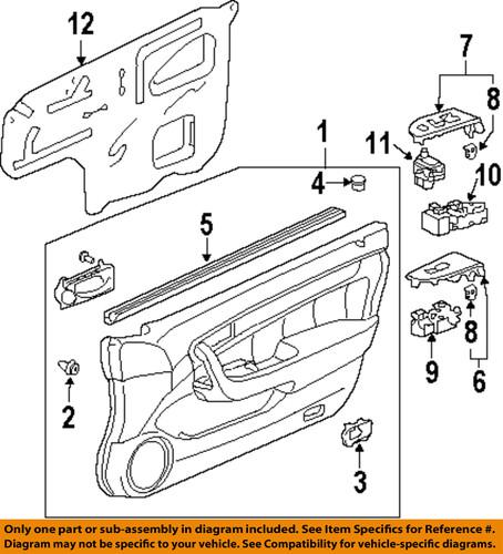 Honda oem 35750-sdn-a14 door component/door window switch panel