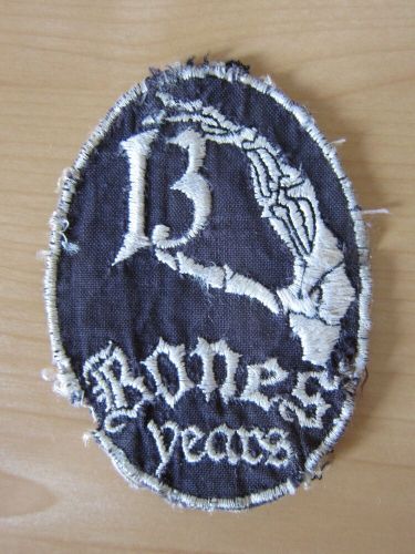 Mc patch bones mc germany 13 years kutte rocker motorcycle club patches cut vest-