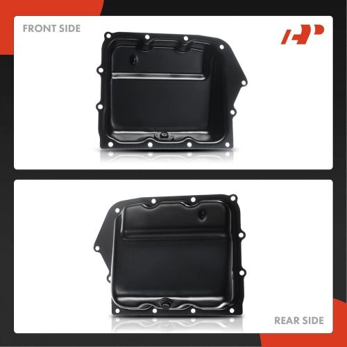 A-premium transmission oil pan with drain plug &amp; gasket compatible with 62te