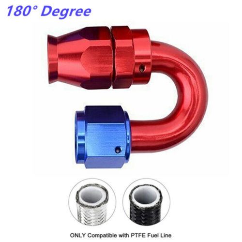 An4-an6-an8-an10-an12 ptfe hose end fitting adapter 0 45 90 180 degree