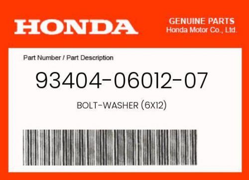 Honda genuine bolt-washer (6x12) - 93404-06012-07