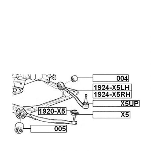 Front swingarm bushing, rear bushing, wishbone bushing 31121124622 for b6j3-