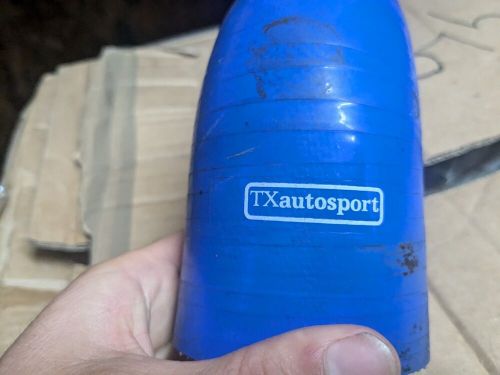 Tx motor sports blue silicone radiator turbo pipe right angle 90 degrees