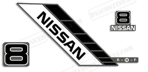 Fits nissan 8hp outboard motor engine decal kit - 1990&#039;s