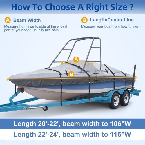 900d ski &amp; wakeboard tower boat cover, waterproof fade and tear resistant boat c