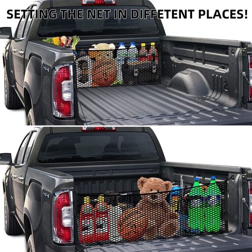 Truck bed cargo net for trunk storage mesh storage cargo trunk organize50” x 18”