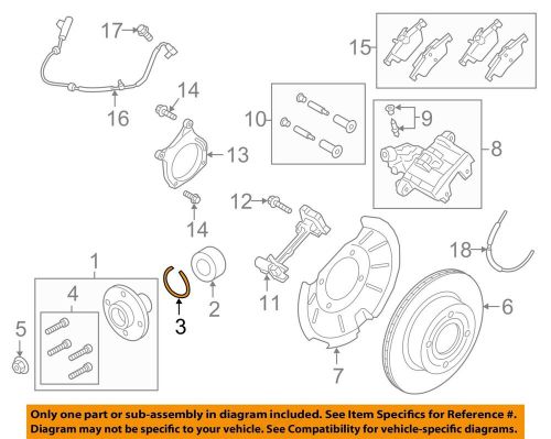 Ford oem 11-18 fiesta brake-front-wheel bearing lock ring be8z7059a