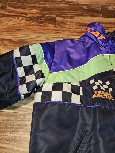 Vintage arctic cat snowmobile racing 2 in 1 jacket windbreaker size medium tall