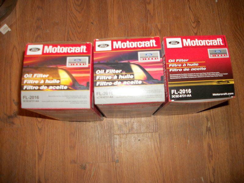 Powerstroke 6.0 diesel motorcraft oil filters (3) 