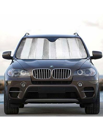 Mcbuty car sun shade - 5-layer uv visor, keeps vehicle cool (57&#034; × 27.5&#034;)