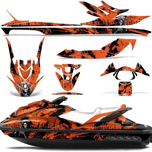 Graphics kit sticker decal wrap for seadoo gti se130 2011-14 reaper v2 orange