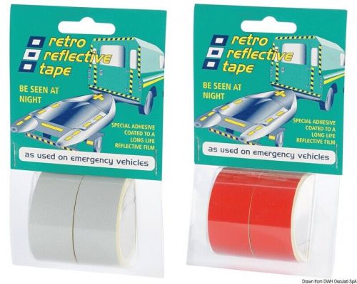 Psp marine tapes reflective adhesive tape red (2 rolls da 25 mm x 25 m)