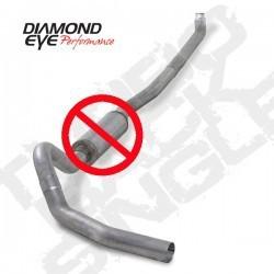 Diamond eye exhaust-01-07 chevy 4" stainless-down pipe back single muff delete