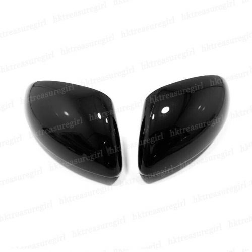 2pcs black exterior side mirrors rearview cover trim for nissan sentra 2020-2024