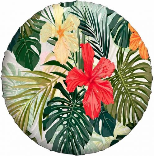 Furong flower house car trailer tire summer tropical plant palm wheel tire cover