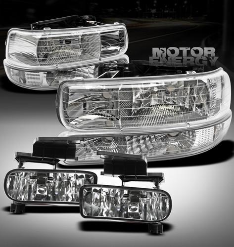 1999-2002 silverado/2000-2006 tahoe suburban crystal head lights+bumper+fog lamp