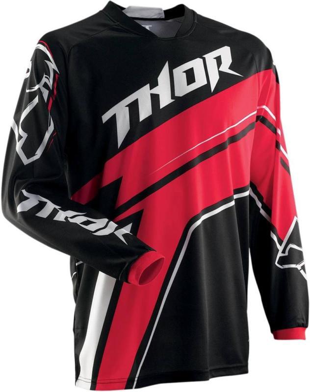 New thor motocross phase red stripe offroad jersey. men's medium / m