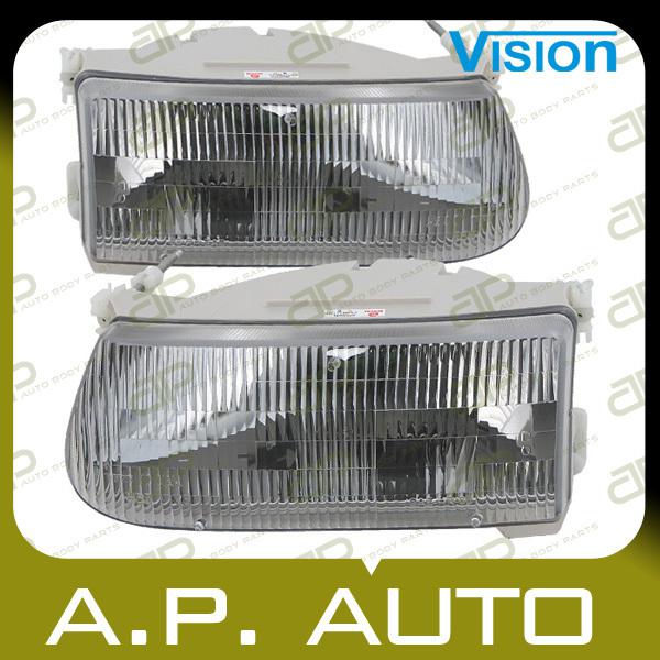 Pair head light lamp assembly 95-01 mercury mountaineer lh+rh new replacement