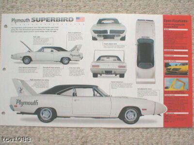 1970 plymouth hemi superbird imp brochure