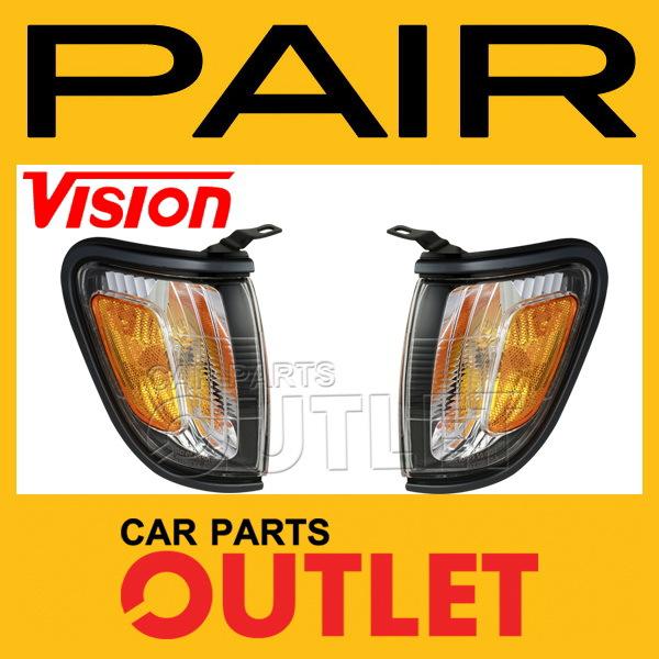 01-04 tacoma pickup corner signal light lamp gray bezel pre/s runner left+right