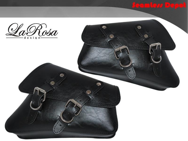2004 to 2013 larosa black faux harley sportster xl left & right solo saddlebags