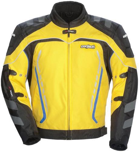 New cortech gx sport series-3 adult textile jacket, yellow/black, 2xl/xxl