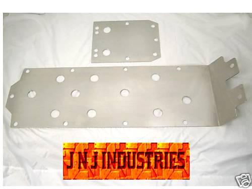 03-05 yamaha rhino front & rear skid plate set 660 utv